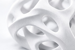 Abstract white structure closeup resembling futuristic design, a Photo by Dvoevnore photos