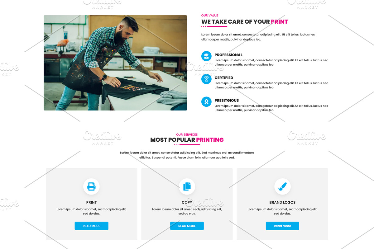 Digital Printing Elementor Template, a WordPress Template by HasnainDEV (Photo 4 of 6)