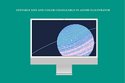 Colorful Cosmos: Textured Planet art, an Object Illustration by Studio Mei Design (Thumbnail 5 of 5)