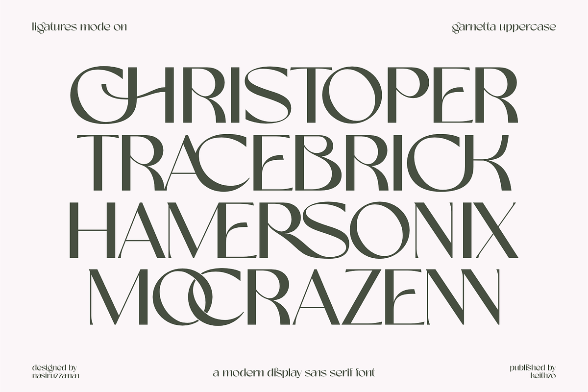 Garnetta - Stylish Sans Serif, a Sans Serif Font by Keithzo (Photo 5 of 11)