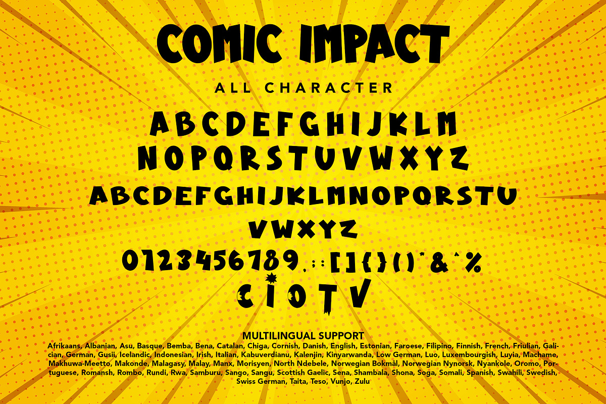 Comic Impact, a Handwritten Font by HATFSTUDIO (Photo 8 of 8)