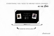 Black Canva YouTube Branding Kit, a Social Media Template by Studio Eburnean (Thumbnail 3 of 6)