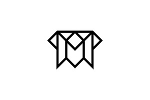 Letter M Diamond Logo Template