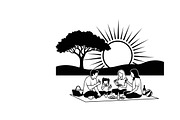 Charming summer picnic family, a Seasonal Illustration by Amazin_art (Thumbnail 2 of 23)