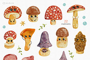 Funny mushrooms. Kids illustrations, a Graphic by Murvin (Thumbnail 3 of 9)