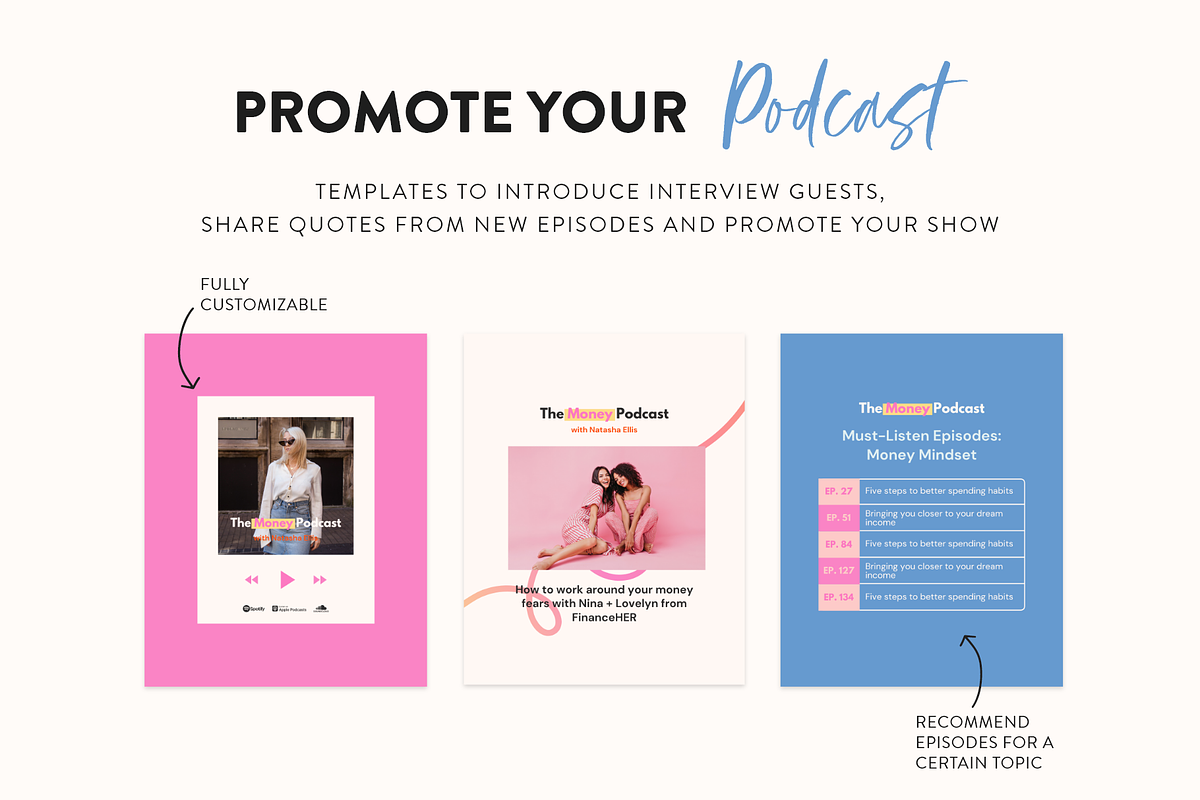 Podcast Posts Template Pack for Insta