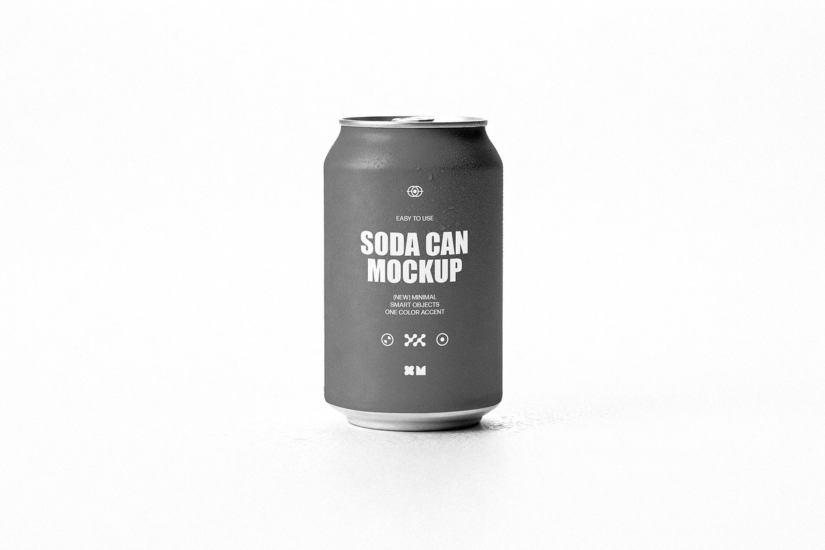 Isolated Soda Can Mockup, a Packaging Mockup by Design Squad (Photo 2 of 4)