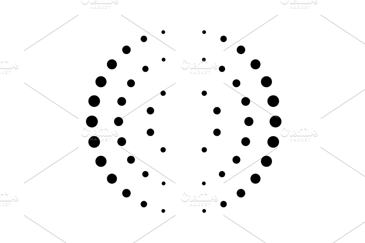 Halftone dotted speed lines, an Illustration by Things for designers