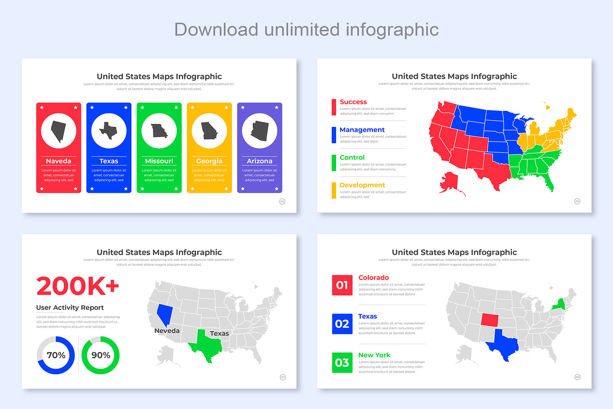 USA Maps Infographic Template, a Presentation Template by Mighty-Slide (Photo 4 of 7)