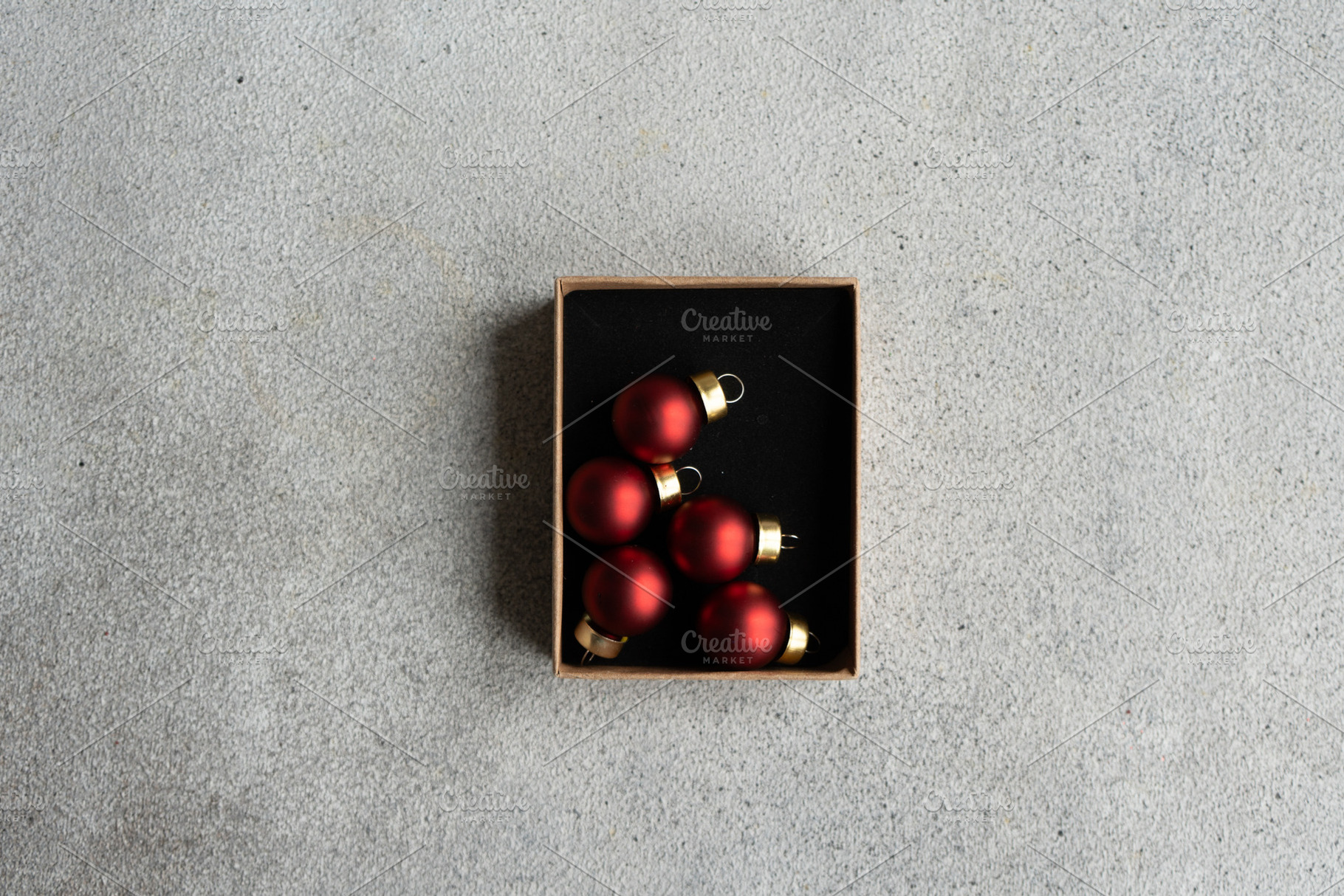 Christmas decorations on the concrete background, a School & Education Photo by Anna Bogush