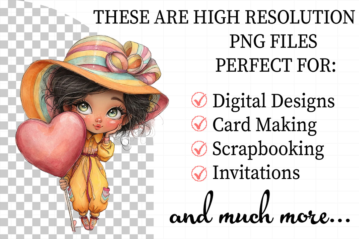 Quirky Love Girl Clipart, an Illustration by Daily.Designs (Photo 2 of 5)