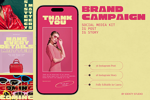 Brand Campaign Instagram Templates, a Social Media Template by Identy Studio