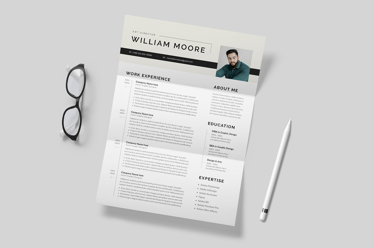 Professional Resume Template | Word preview 5