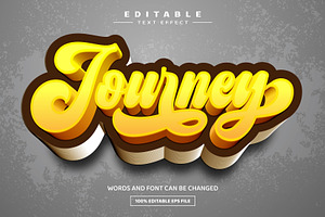 Journey 3D Editable Text Effect