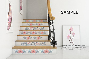 Staircase Sticker Mockup Set