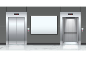 Realistic modern open and closed, an Object Illustration by Vectorbuum