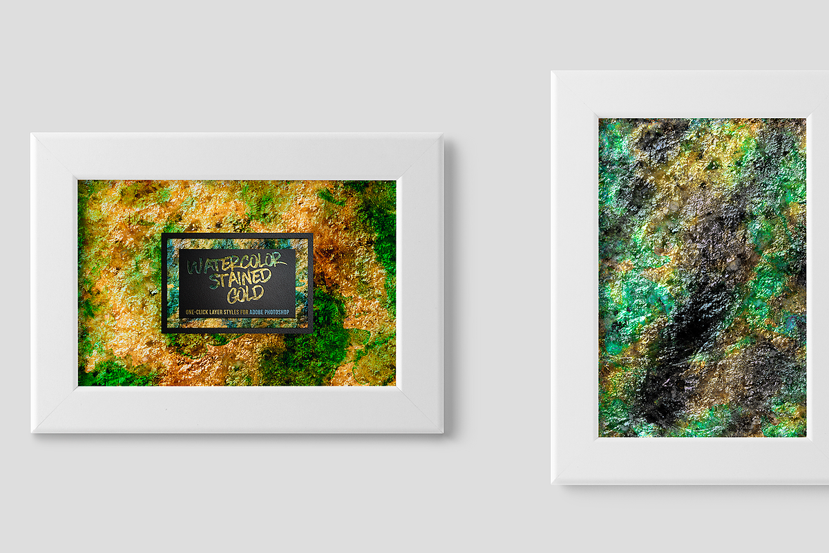 Watercolor and Gold Layer Styles PS, a Layer Style Add-On by Paper Element (Photo 6 of 26)