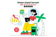 10 Modern Digital Nomads, a Technology Illustration by denayunebgt (Thumbnail 1 of 4)