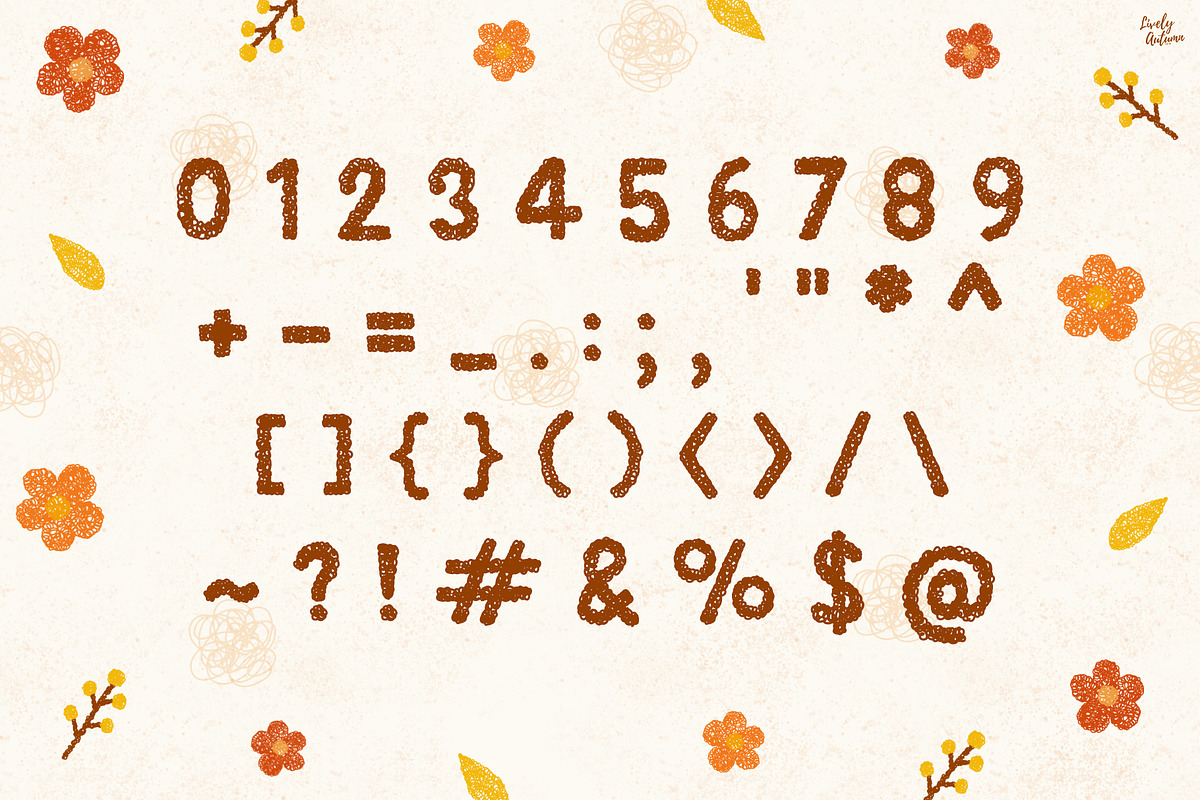 Fluff Autumn | Handwriting font, a Handwritten Font by LivelyAutumn11.11 (Photo 3 of 5)