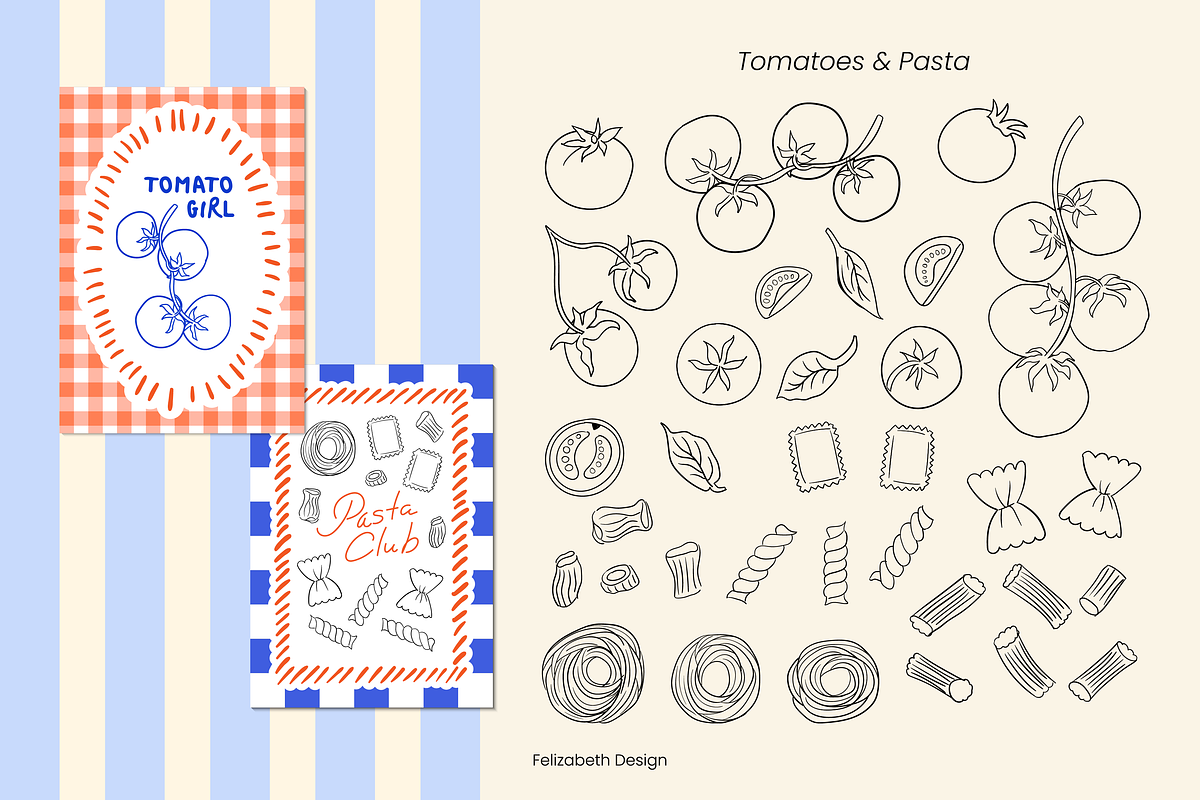 La Dolce Vita Hand Drawn Collection, an Object Illustration by Felizabeth Design (Photo 6 of 15)