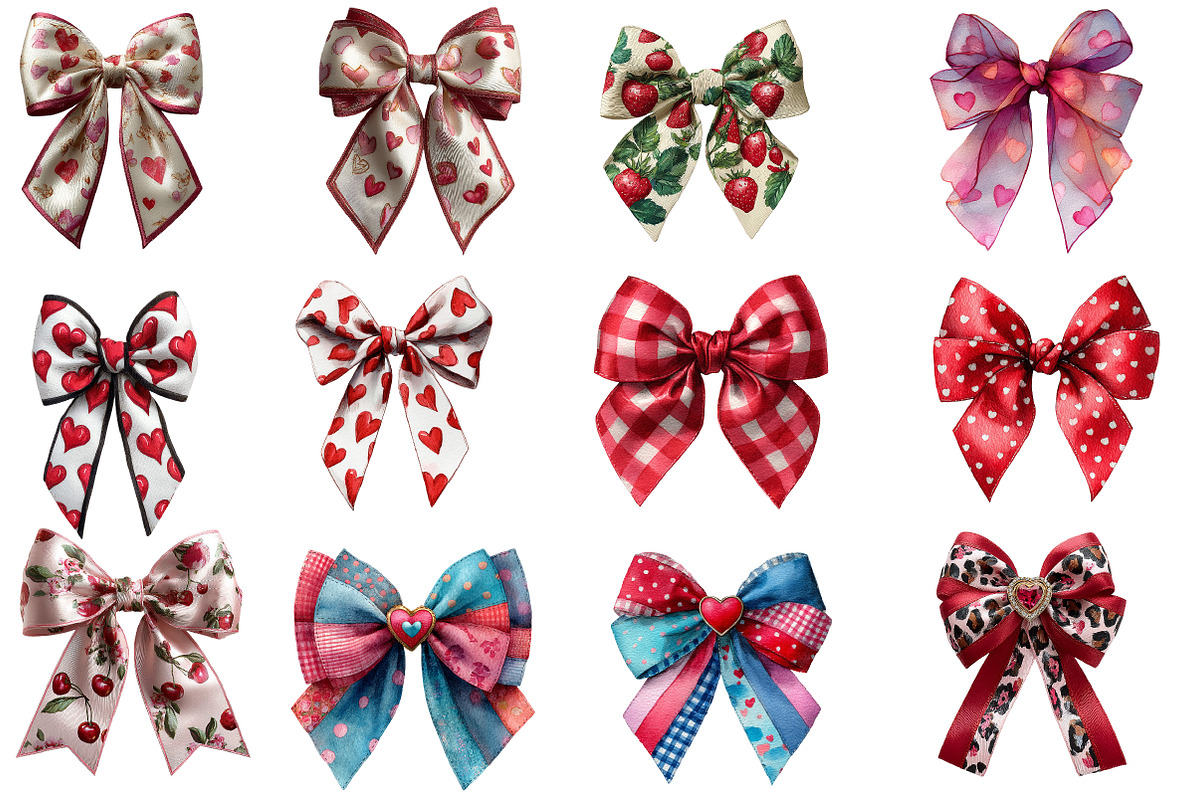 Coquette Valentine Bow Clipart Bundl, an Illustration by Designworld (Photo 2 of 8)