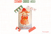 Digital Christmas Washi Tape Sticker, a Decorative Illustration by Pravokrugulnik (Thumbnail 3 of 4)