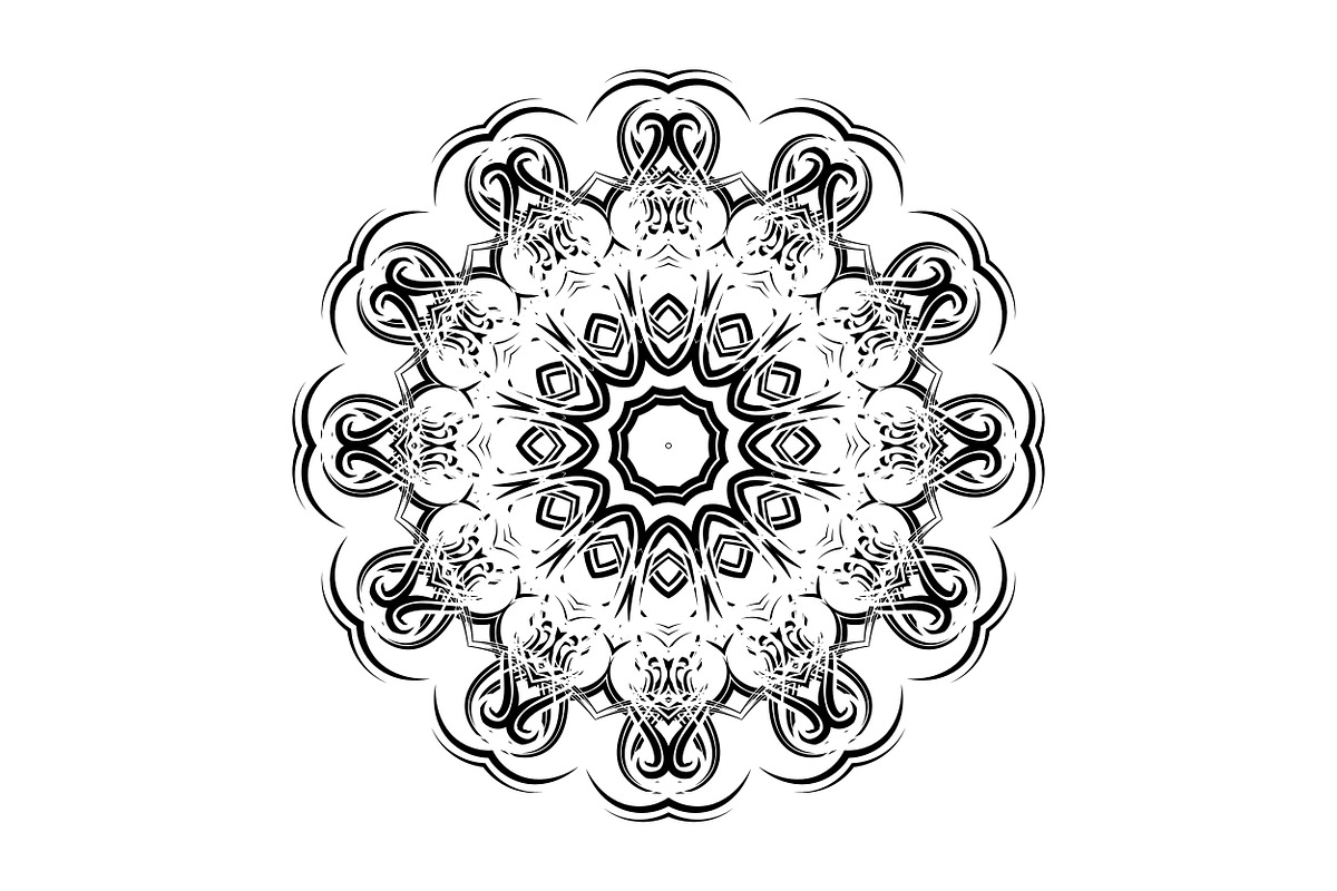 Black White Mandala Illustration Set, a Decorative Illustration by NJ Himel (Photo 39 of 101)