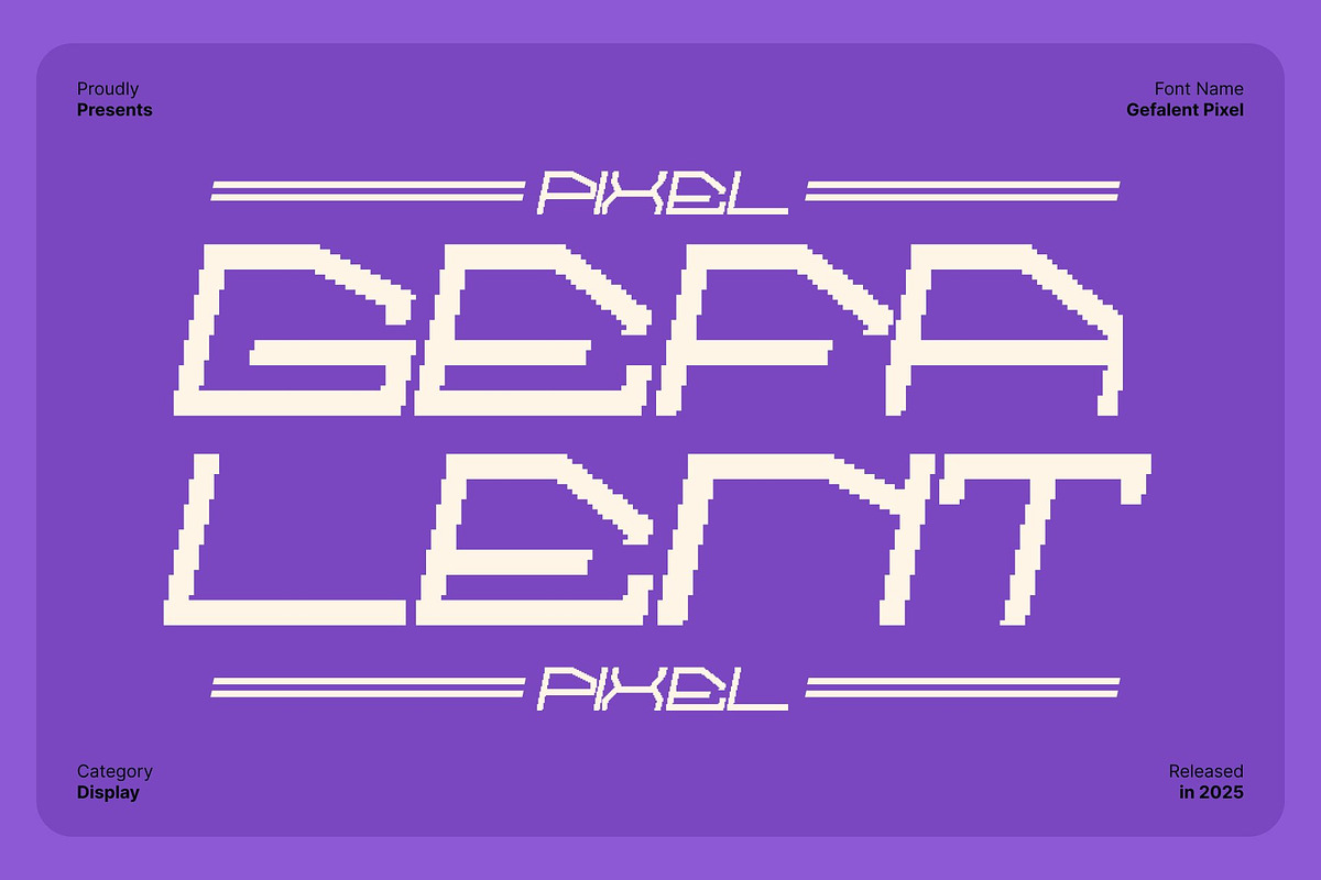 Gefalent Pixel, a Sans Serif Font by Craft Supply Co. (Photo 1 of 8)