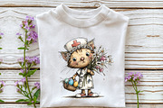 Whimsical Easter Nurse Animals Clipa, an Illustration by OK Design (Thumbnail 5 of 6)