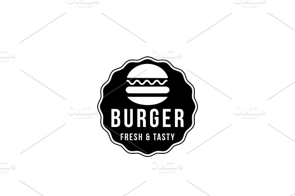 Vintage Burger Logo Design preview 3