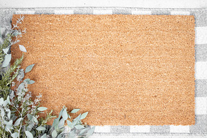 Doormat Mockup - Greenery