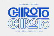 Chiroto - Ligatures Retro Font, a Sans Serif Font by Say Studio (Thumbnail 1 of 13)