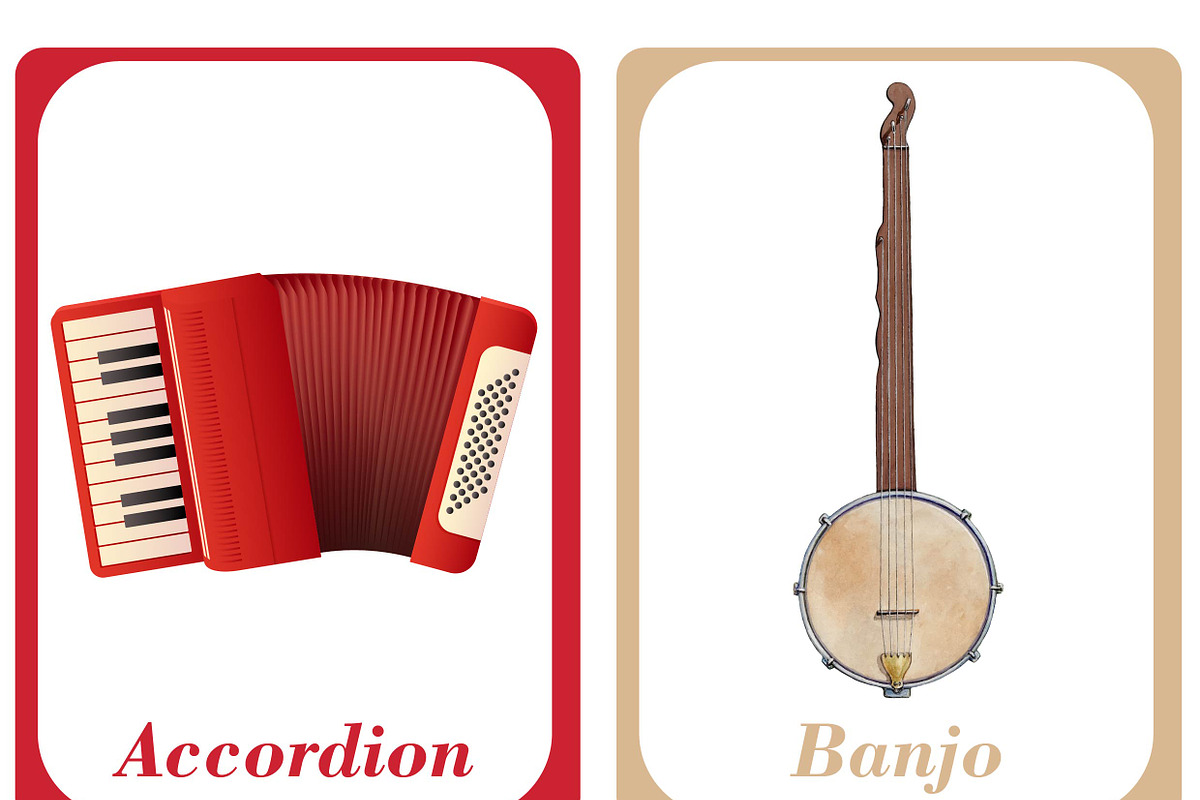 Musical Instruments Flash Cards, a Card Template by DigitalsDesigns (Photo 4 of 4)