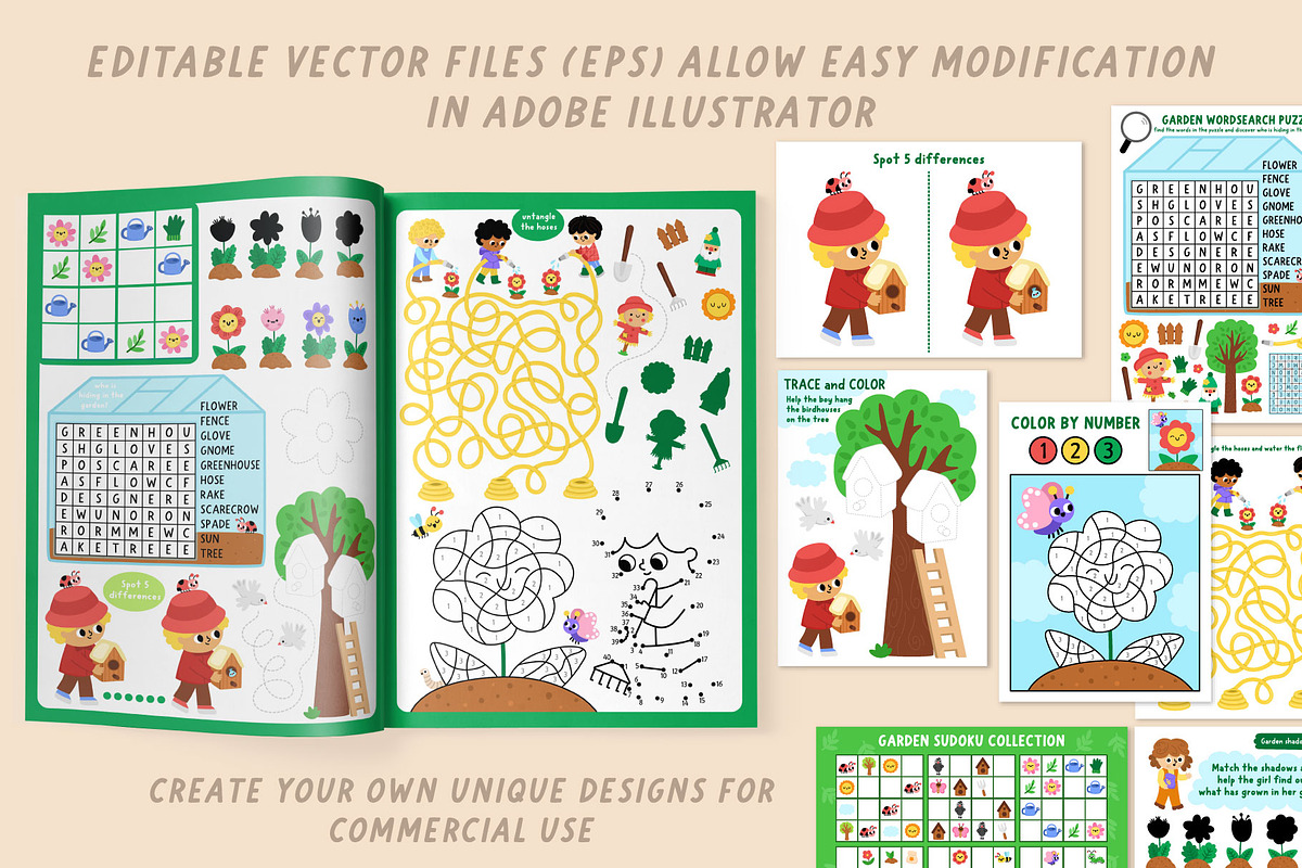 Garden games and activities for kids, an Education Illustration by Lexi Claus (Photo 13 of 15)
