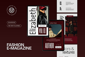 Gray Red Fashion E-Magazine, a Templates & Theme by graphicook