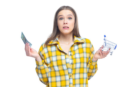 Portrait of a young upset woman