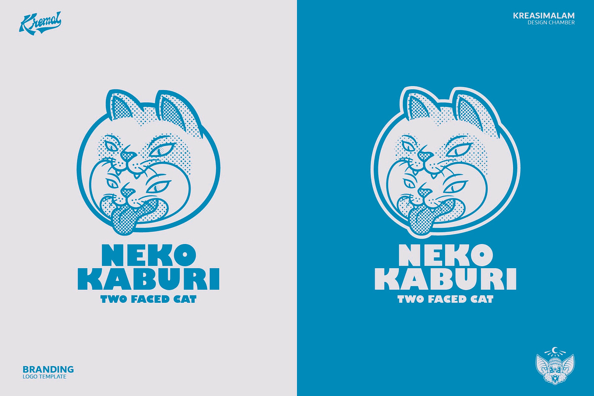 Neko Kaburi Logo Template, a Branding & Logo Template by Kreasi Malam (Photo 4 of 9)
