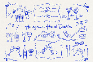 Honeymoon Hand Script & Doodles