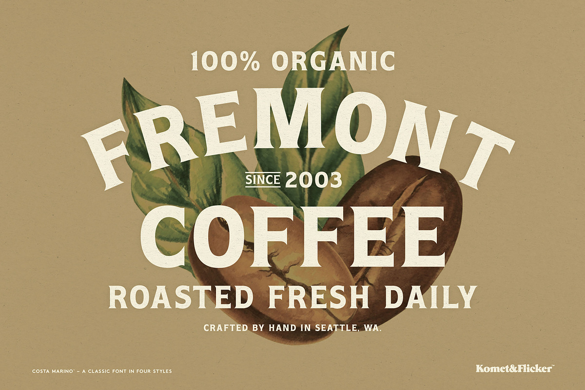 Costa Marino - A Classic Style Font, a Serif Font by Komet & Flicker (Photo 8 of 14)