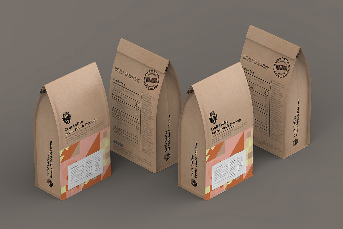 Food or Coffee Pouch Bag Mockup, a Cups & Container Mockup by Ram Studio LLC (Photo 21 of 23)