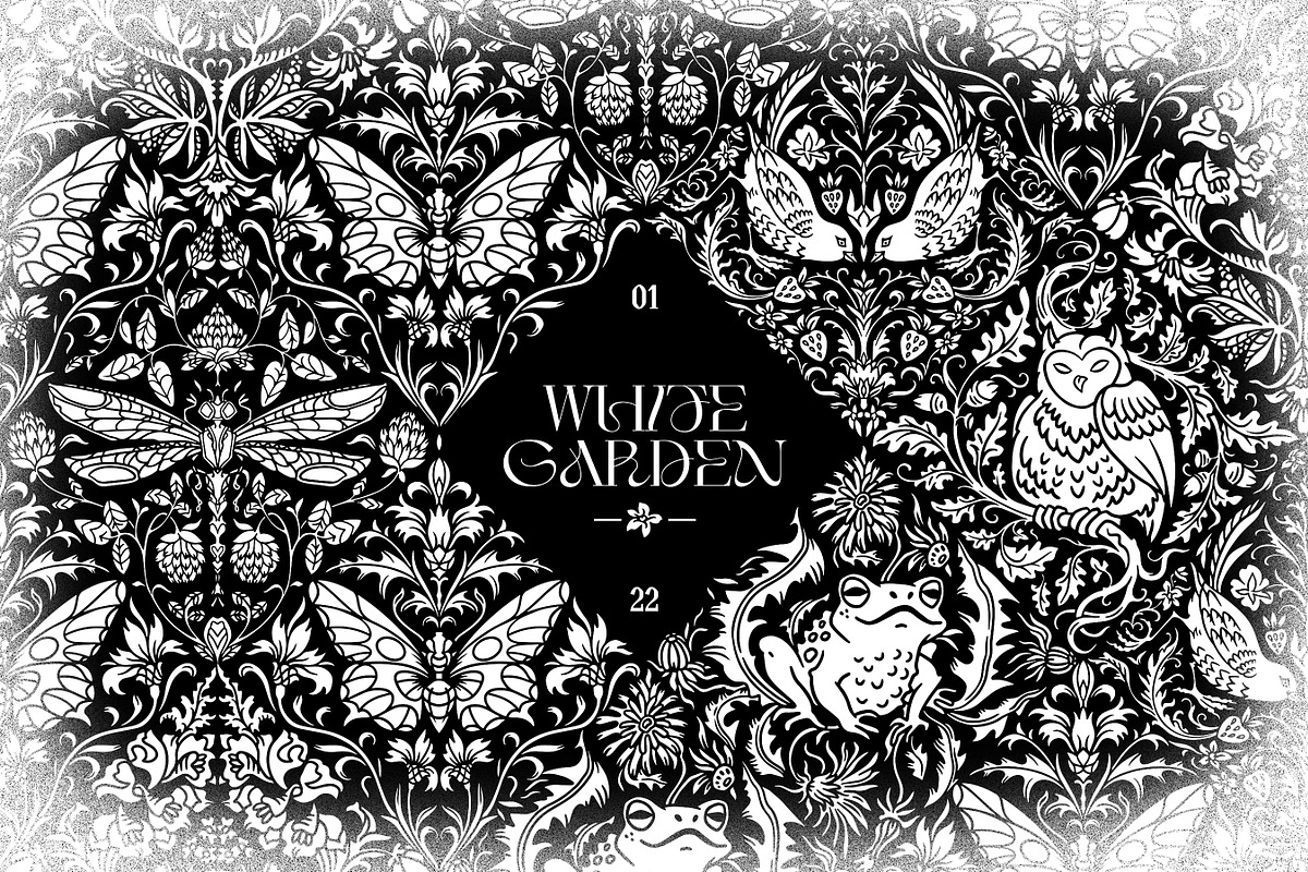 White garden. Seamless patterns, a Pattern Graphic by OlgaSoi007 (Photo 1 of 10)