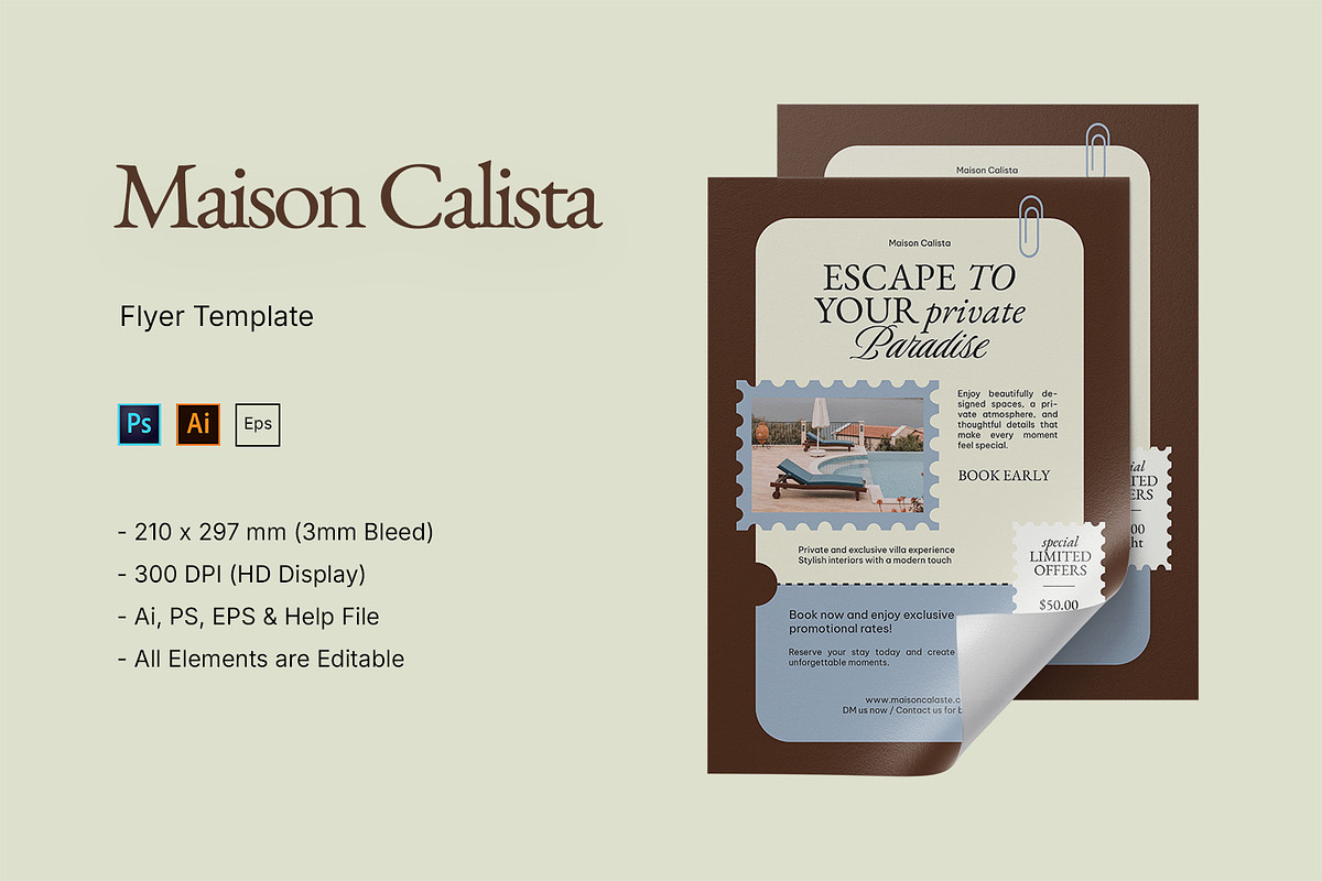 Maison Calista - Flyer, a Flyer Template by StreaksideStd (Photo 1 of 3)