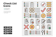 Check List Icons, a Duotone Icon by erifqizeicon (Thumbnail 1 of 3)