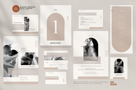 Bossan - Elegant Wedding Suite, an Invitation Template by Azka Creative