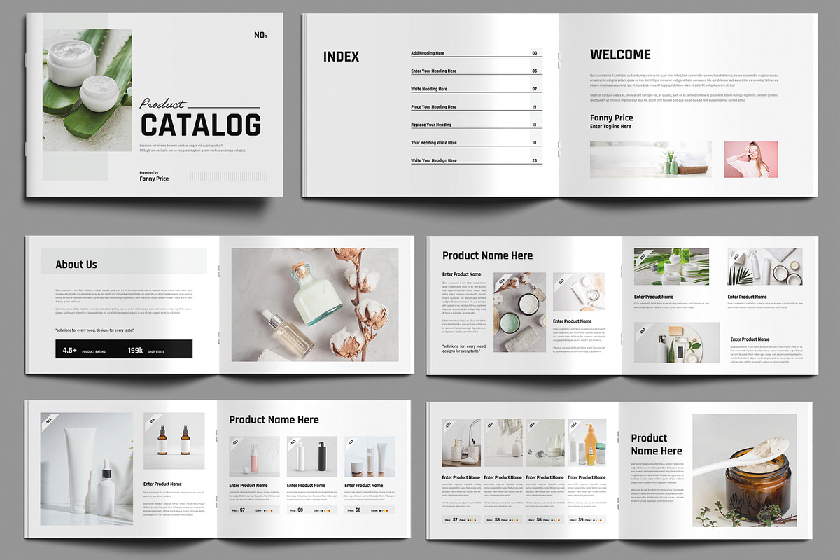 Minimalist Beauty Product Catalog, a Brochure Template by MightyDesign (Photo 1 of 9)