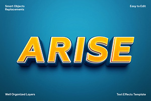 Arise Text Effect, a Layer Style Add-On by dokudokunomi