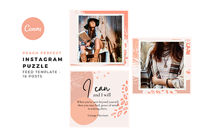 Peach Perfect Canva Instagram Puzzle