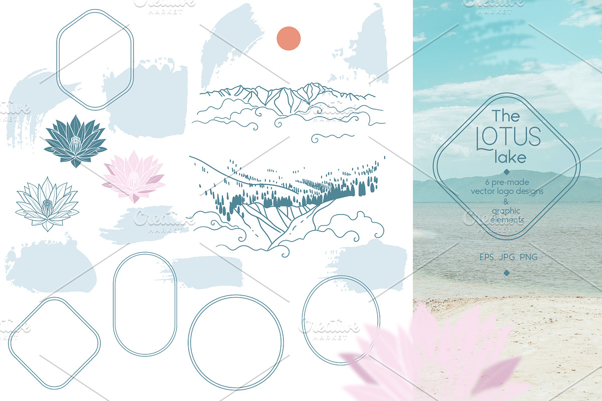 6 vector logo designs, a Branding & Logo Template by Nadia Murash (Photo 3 of 6)