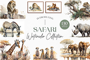 Safari Watercolor Collection, an Animal Illustration by artsy-fartsy (Thumbnail 1 of 13)