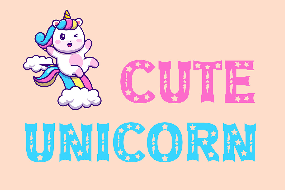 Bold Unicorn Font, a Font by vladocar (Photo 4 of 6)